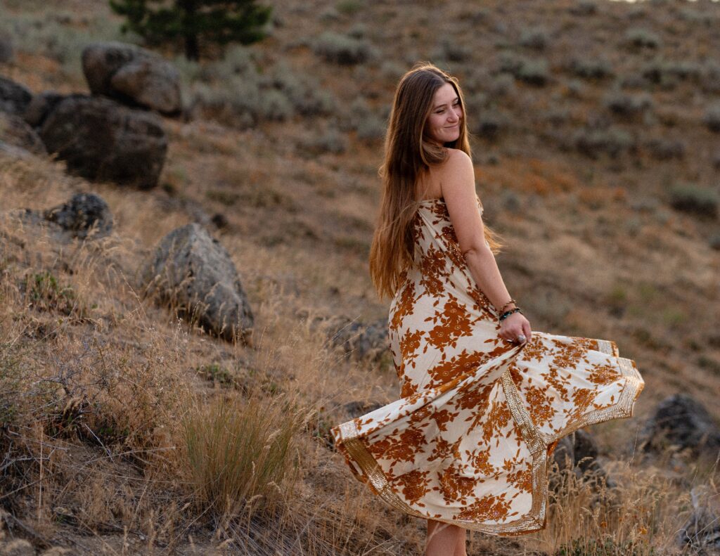 girl dancing in nature